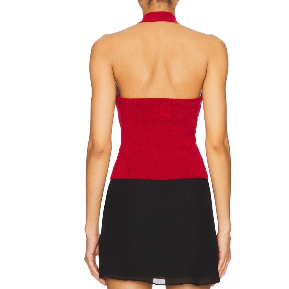 With Jean Red Halter Top - Picture 2 of 3